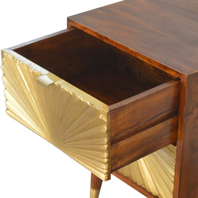 Artisan Furniture Solid Wood Manila Gold Nightstand