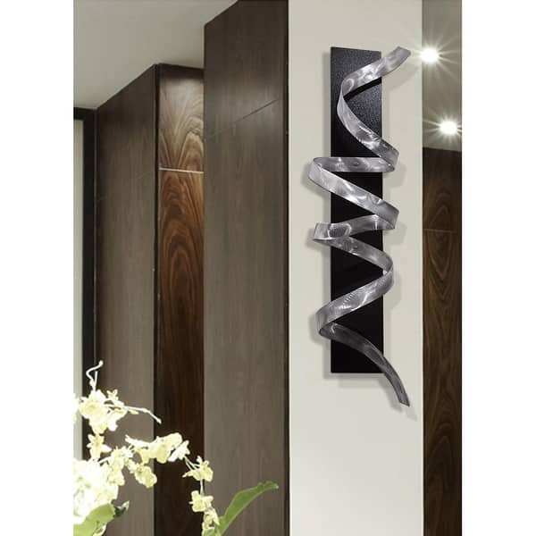 slide 2 of 76, Statements2000 3D Metal Wall Art Accent Sculpture Black Silver Abstract Decor by Jon Allen - Knight