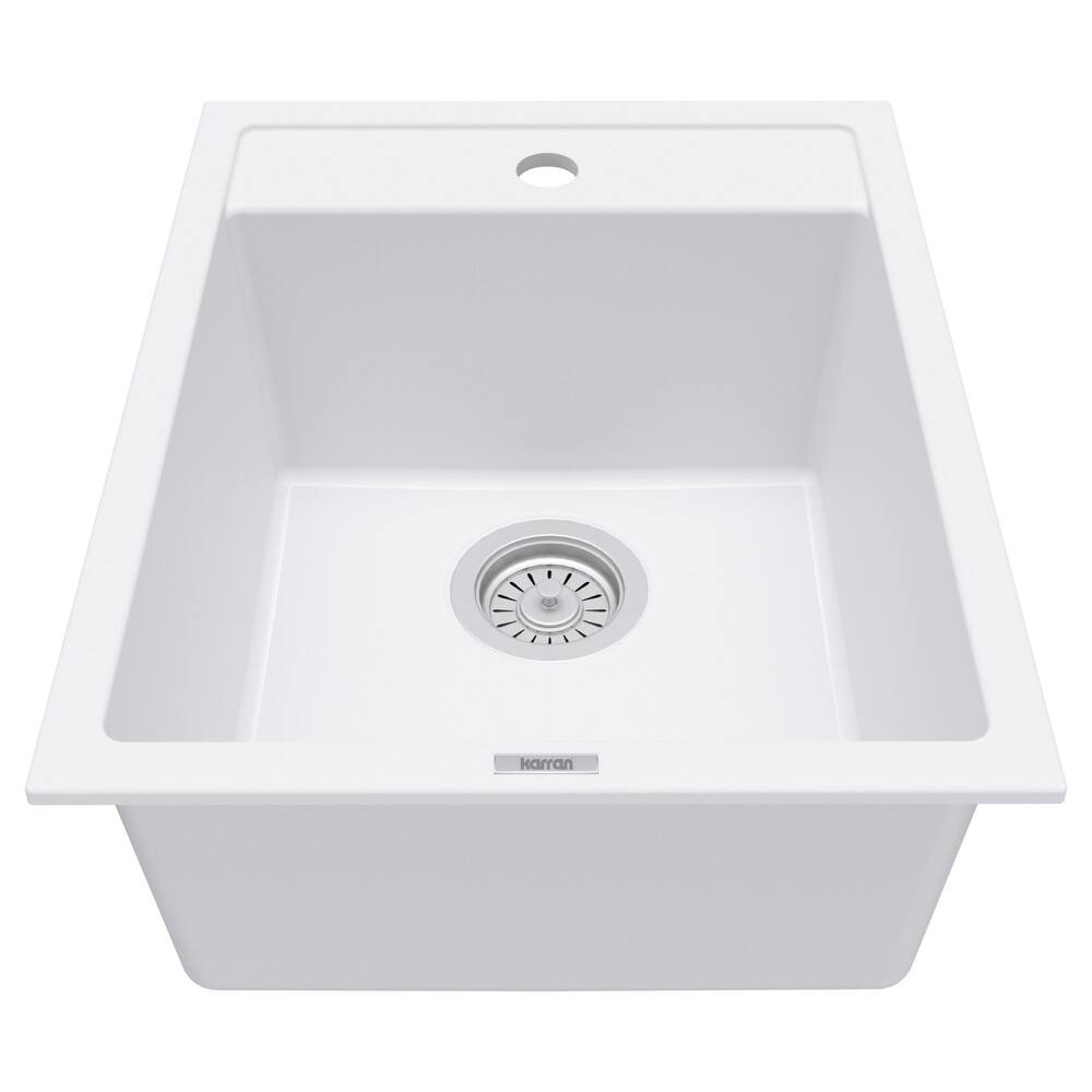 Karran USA QT-825 Quartz Top Mount Sinks 15-3/4" Drop In Single Basin