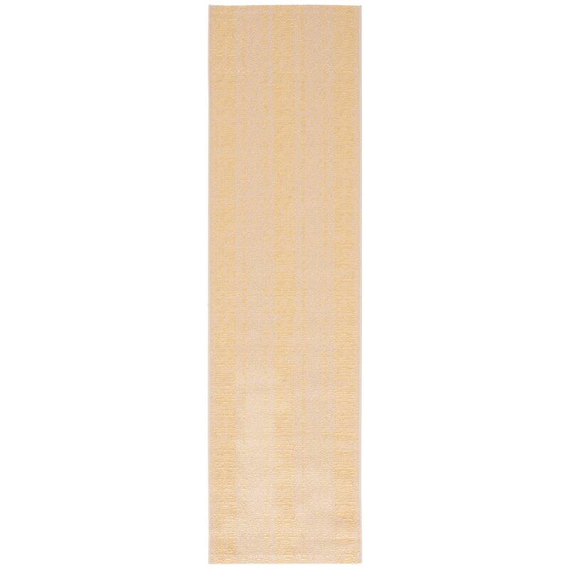 SAFAVIEH Courtyard Nadya Indoor/ Outdoor Waterproof Patio Backyard Rug - 2'3" x 8' Runner - Beige/Gold
