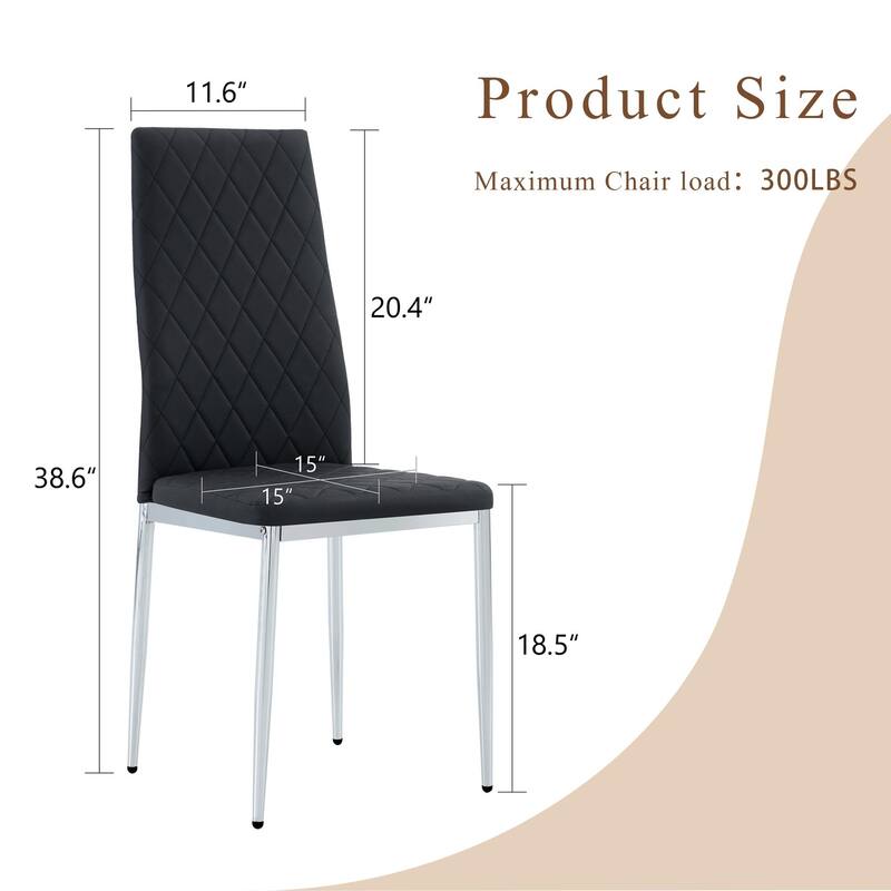 Armless High Backrest Dining Chair