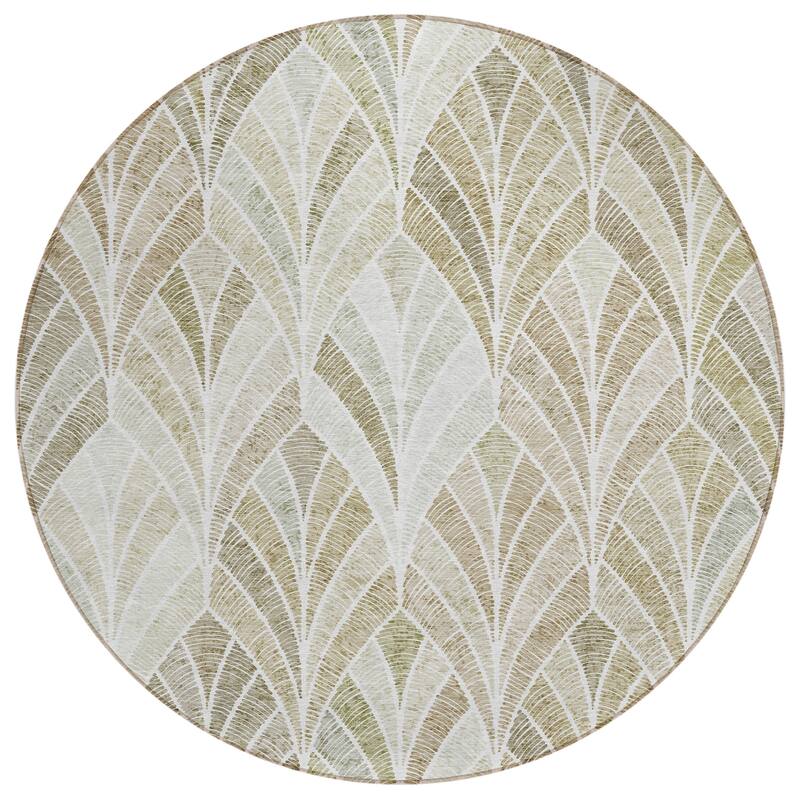Machine Washable Indoor/ Outdoor Chantille Modern Mosaic Rug