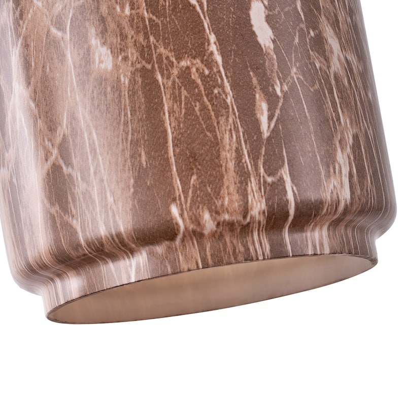 1-Light Spherical Shade with Tree Grain Element Design Pendant Lighting - 7.1"D×4.3"W×76.8"H(Adjustable)