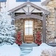 preview thumbnail 4 of 2, Fraser Hill Farm 4-Ft. Christmas Porch Trees, Velvet Poinsettia - Multi - 4 Foot