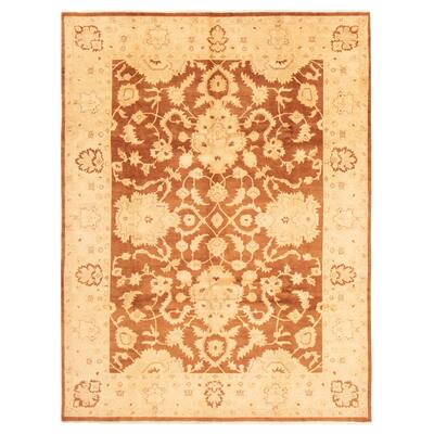 ECARPETGALLERY Hand-knotted Chobi Twisted Brown Wool Rug - 9'0 x 12'0