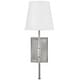 preview thumbnail 4 of 3, Lark 83770 Beale 19" Tall Hardwired Wall Sconce with White Linen Shade
