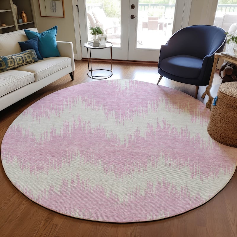 Machine Washable Indoor/ Outdoor Chantille Chevron Modern Rug