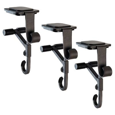 Garland and christmas stocking holder for mantle (3-Pack) (Brown) - Brown