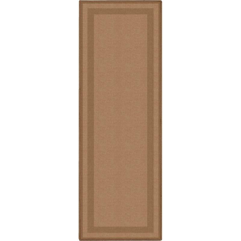 Well Woven Plain Border Flat-Weave Area Rug