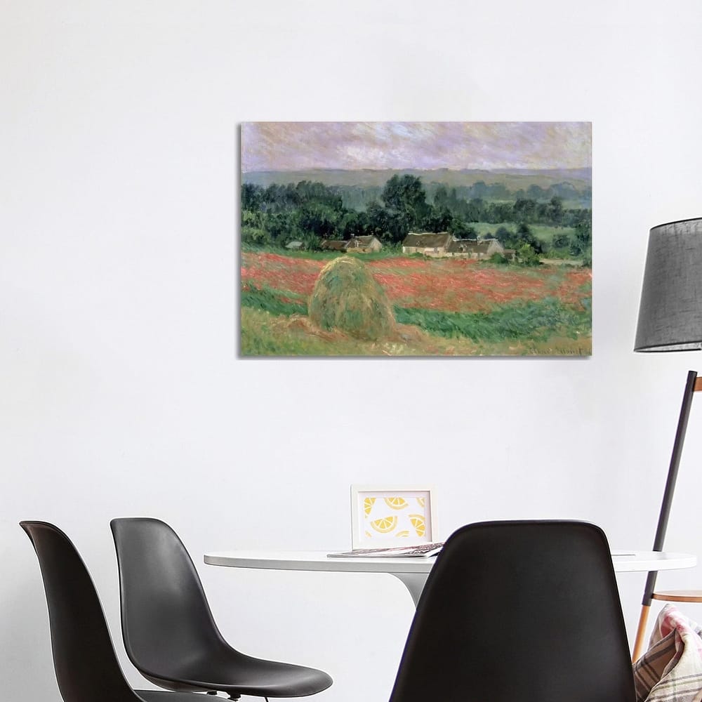 iCanvas "Haystack at Giverny, 1886 " by Claude Monet Canvas Print