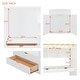preview thumbnail 12 of 18, Maximized Storage Space Design Loft Bed with Guardrail, Sturdy Construction, Full Size, White