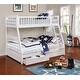 preview thumbnail 1 of 9, Newhall 2-drawers Twin Over Full Bunk Bed White