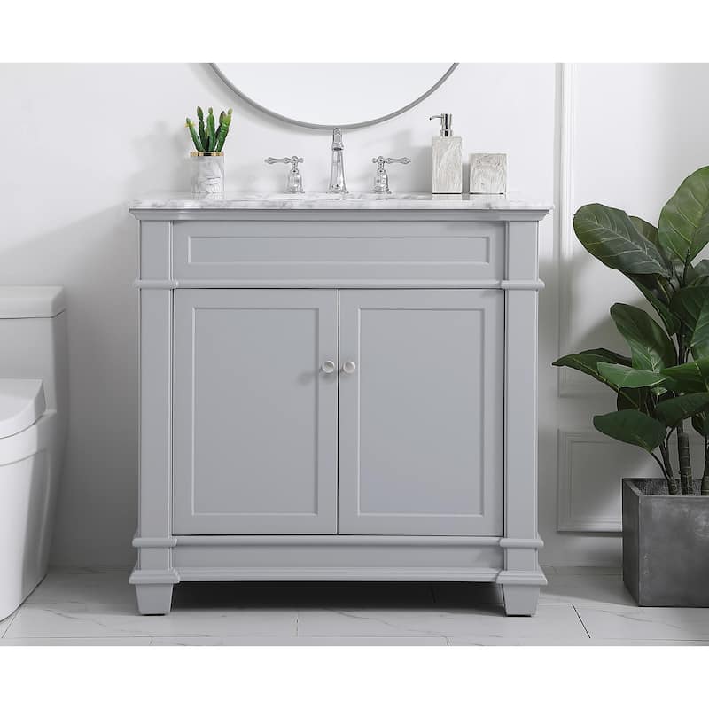 Magnolia 30 - 42 Inch Single Bathroom Vanity - 36 Inches - Grey