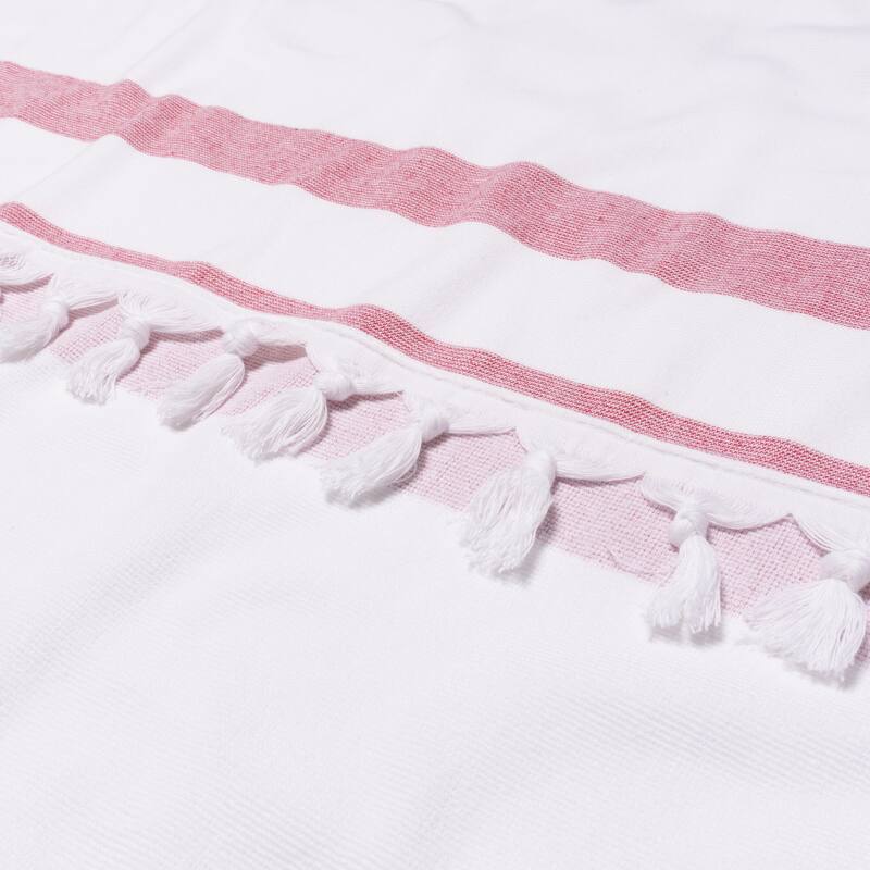 Superior Kai Stripe Fouta Beach Towel with Tassels - 35" x 68"