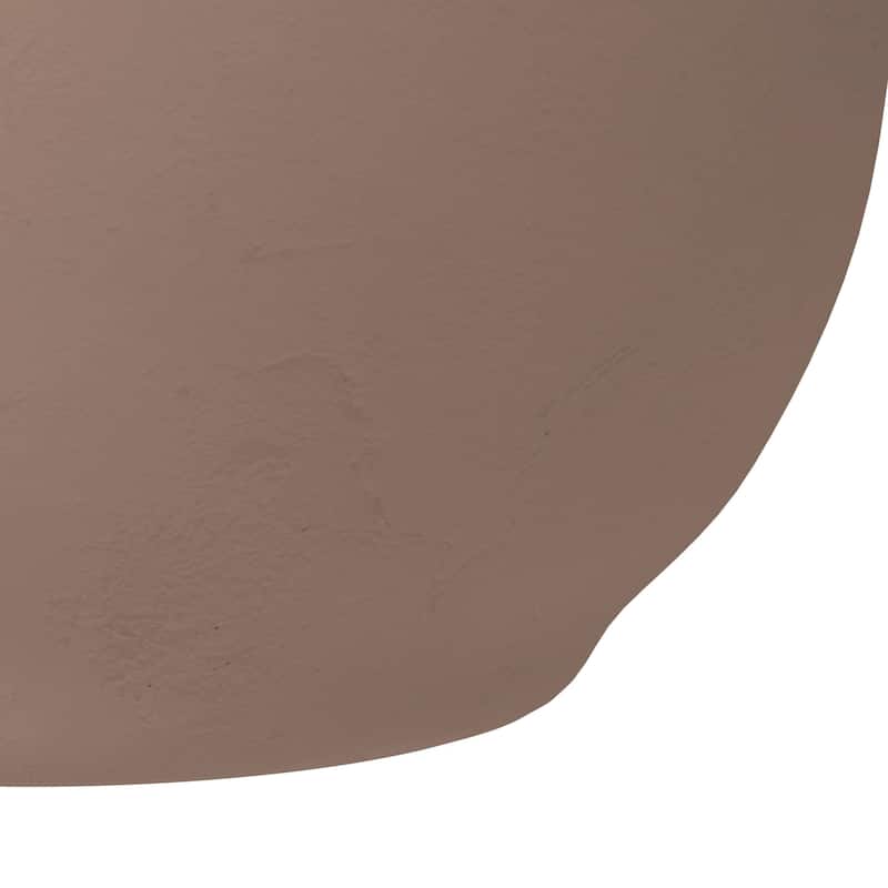 Grove Modern Round Fiberstone and MgO Clay Plant Pot with Drainage Holes for Indoor & Outdoor Home Office Yard Patio Decor