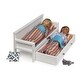 preview thumbnail 9 of 8, Badger Basket Sofa/Daybed with Trundle for 18 inch Dolls - White/Multi - 22" x 10" x 10.5"