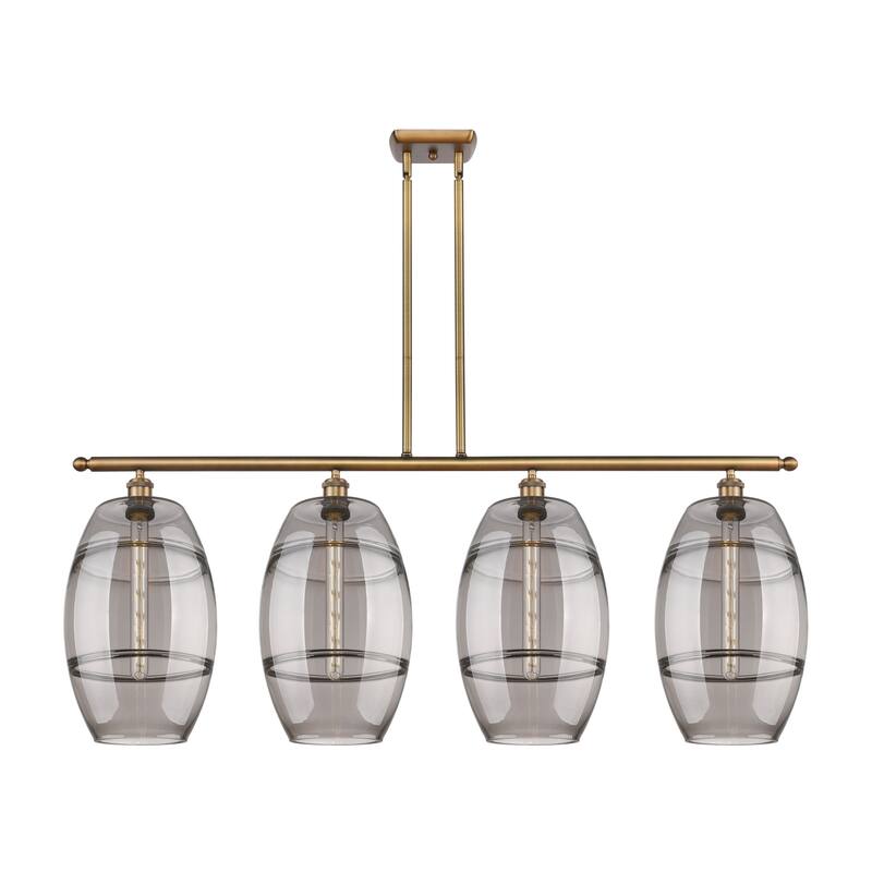 Innovations Lighting 516-4I-19-48 Vaz Linear Vaz 4 Light 48" Wide - Brushed Brass / Smoked