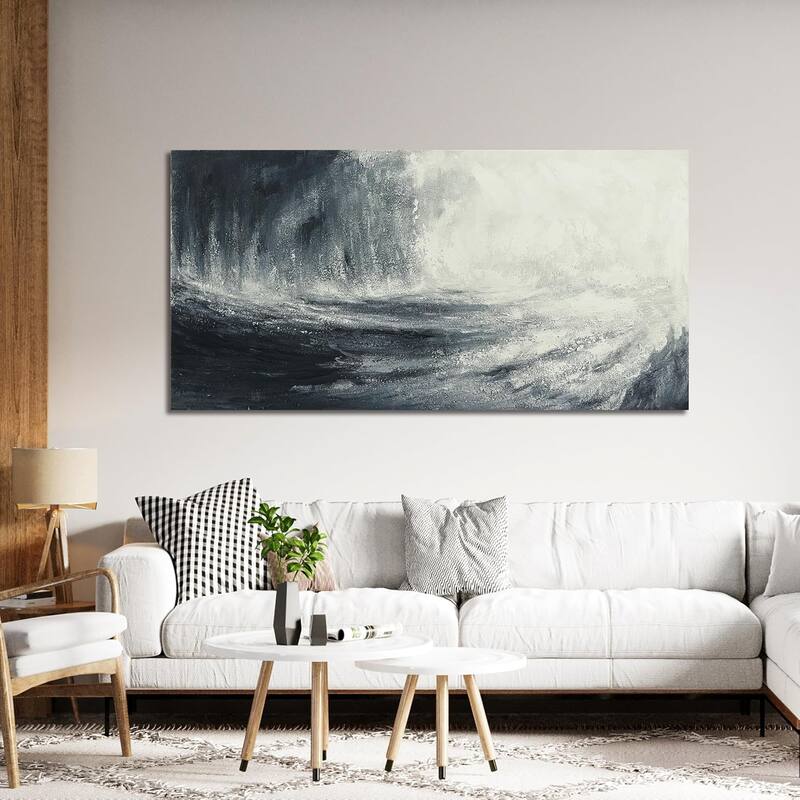 Abstract Art Work Black and White Wall Art Decor