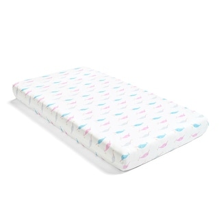 Hello Spud Narwhal Organic Cotton Fitted Crib Sheet - 52"x 28" x 9"