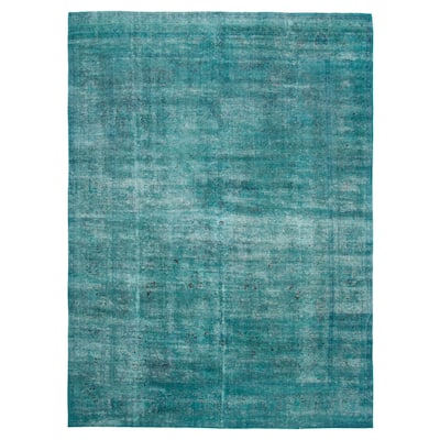 ECARPETGALLERY Hand-knotted Color Transition Mint Wool Rug - 9'4 x 12'9