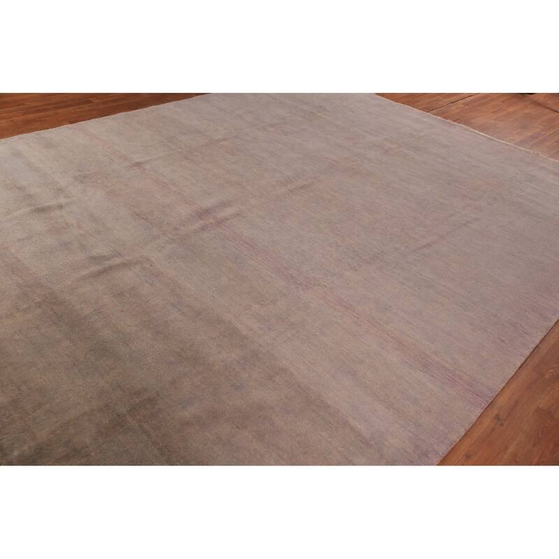 Grays & Beige Gabbeh Oriental Area Rug Hand-Knotted Wool Carpet - 9'3" x 11'7"