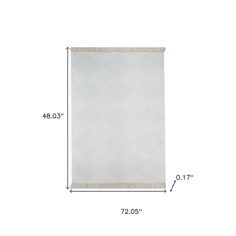 HomeRoots Geometric Casual Rectangle Area Rug