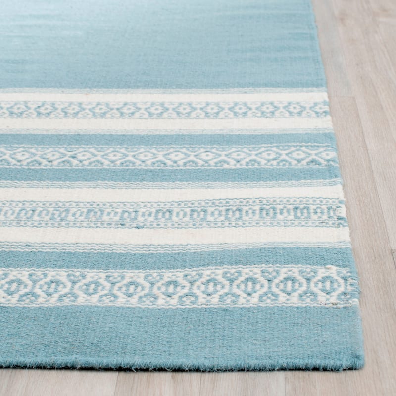 SAFAVIEH Handmade Flatweave Dhurries Mukhayyo Modern Wool Rug