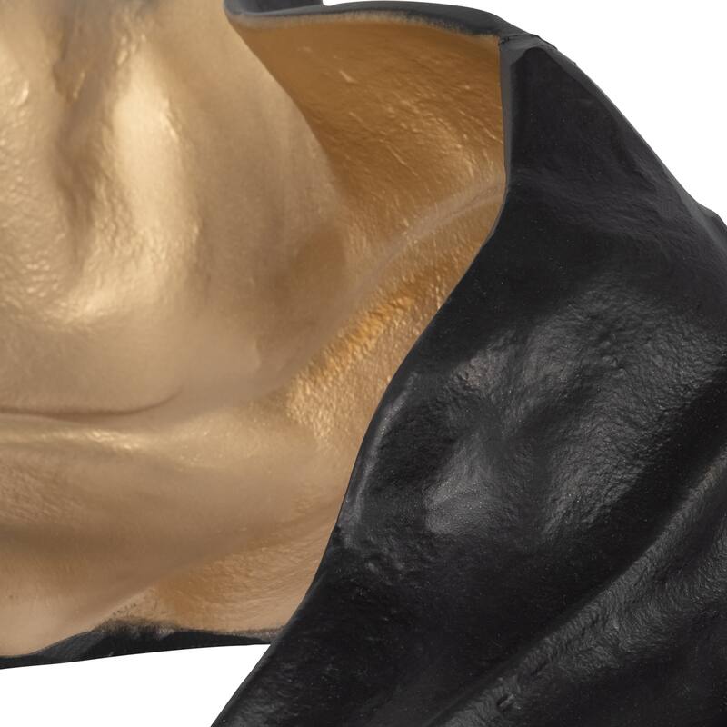 Metal Sculpture Abstract Glam Design and Textured Organic Silhouette