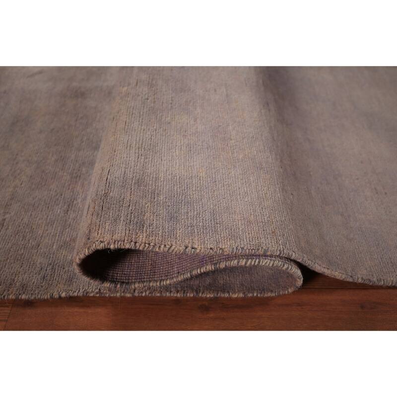 Gray & Beige Modern Gabbeh Oriental Area Rug Handmade Wool Carpet - 6'8" x 8'10"