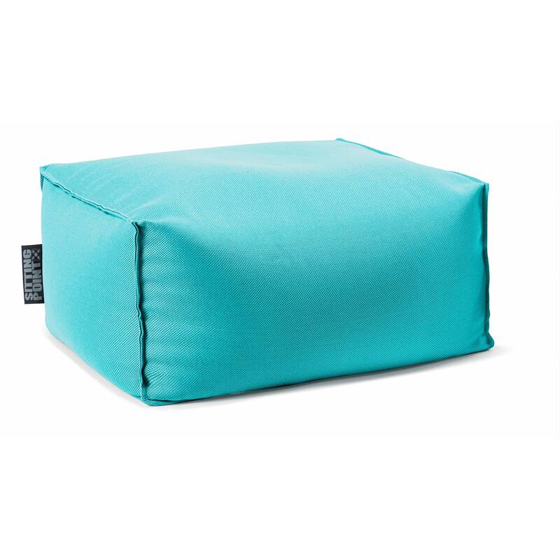Gouchee Home Chamonix Outdoor Indoor Ottoman. - N/A - Peacock