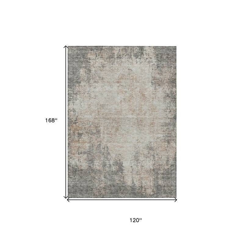 HomeRoots Abstract Transitional Rectangle Outdoor Rug