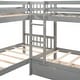 preview thumbnail 8 of 33, Twin L-Shaped Bunk bed with Ladder and Drawers, 4 Beds in 1