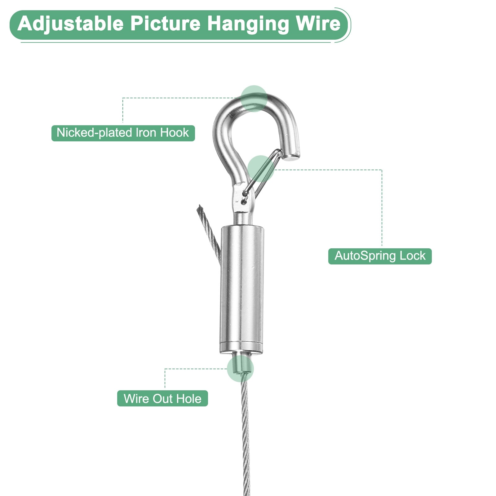 Adjustable Picture Hanging Wire