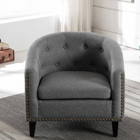Upholstered Accent Club Chair with Wooden Legs and Faux Leather