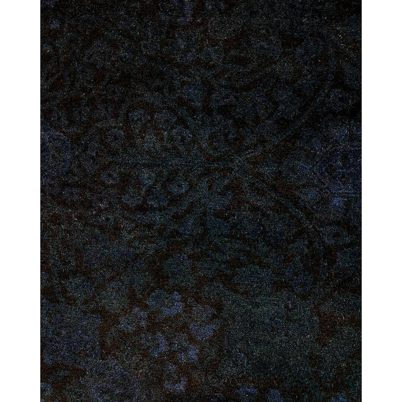Fine Vibrance, One-of-a-Kind Hand-Knotted Area Rug - Blue, 6' 1" x 6' 1" - 6' 1" x 6' 1"