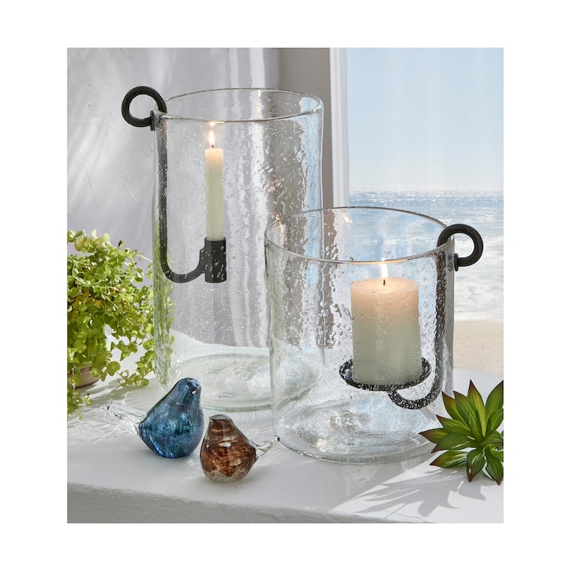 Rustic S Hook Taper Candle Holder Black Iron 9.5 in H Decorative Sculpture for Candles Summer Home Decor