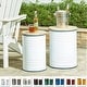 preview thumbnail 26 of 29, Glitzhome Set of 2 Industrial Farmhouse Outdoor Stool Storage Ottomans