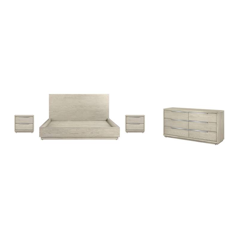 Abbey Modern Solid Wood 4 Piece Bedroom Set