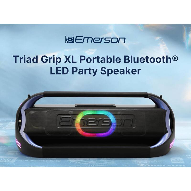 Emerson Triad Grip XL Portable Bluetooth LED Party Speaker