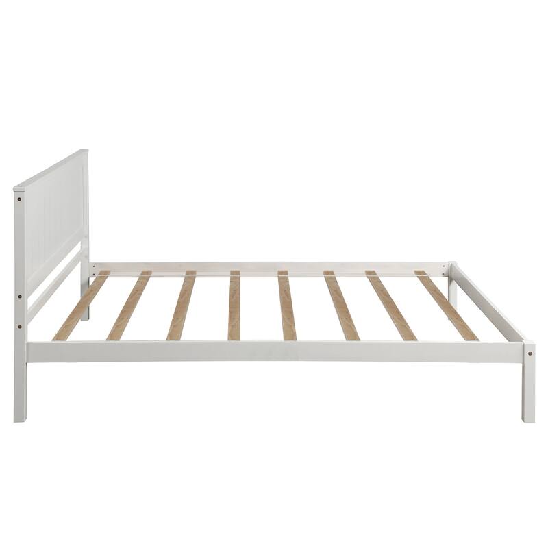 Twin/Full/Queen Wood Frame Platform Bed with Headboard