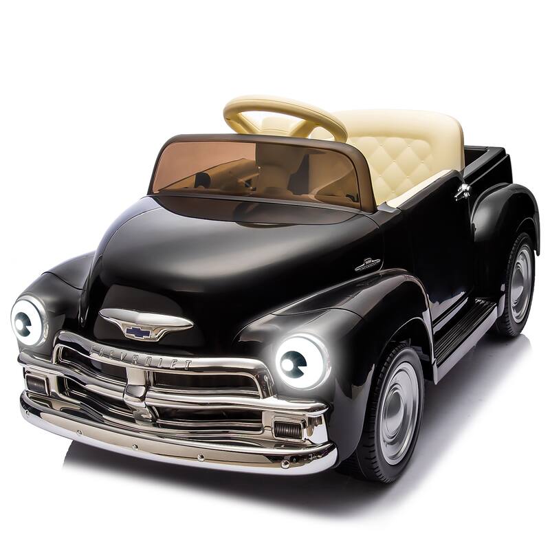 12V Licensed Chevrolet Ride On Car Toys for Kids Best Gift - Black