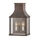 preview thumbnail 1 of 0, Hinkley Beacon Hill Collection Two Light Outdoor Medium Wall Mount Lantern, Blackened Copper