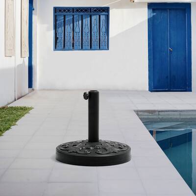 Pellebant 30 lbs Heavy Duty Patio Market Round Cement Umbrella Base - N/A