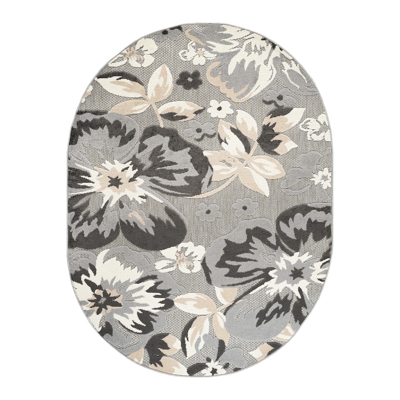 Bergamo Contemporary Floral Indoor/Outdoor Area Rug