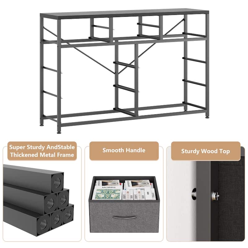 Modern Dresser TV Stand with 10 Drawers - n/a
