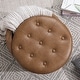 preview thumbnail 13 of 49, Adeco Faux Leather Round Storage Ottoman with Tufted