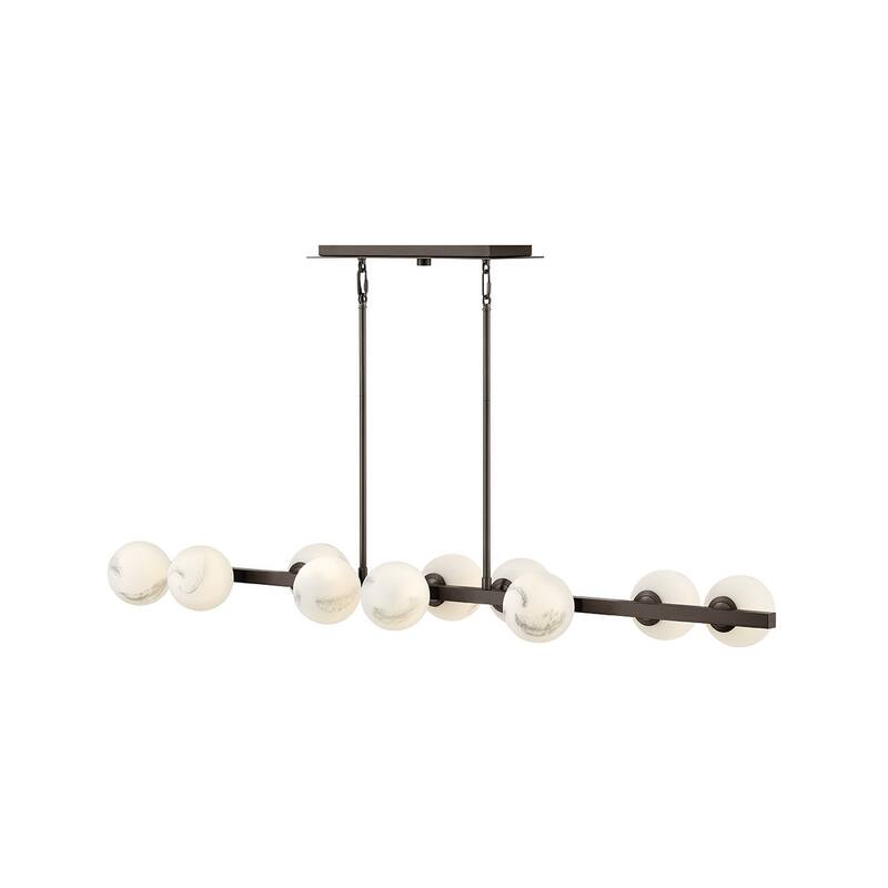 Fredrick Ramond 41906 Selene 10 Light 55" Wide Linear Chandelier - Black Oxide