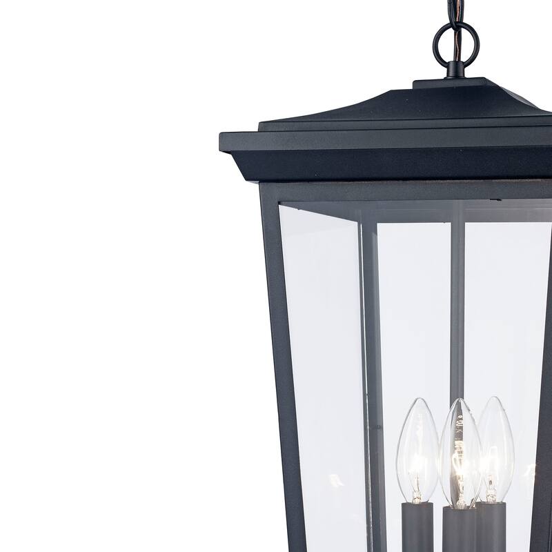 Trans Globe Turlock 1 Light Outdoor Hanging Lantern in Black