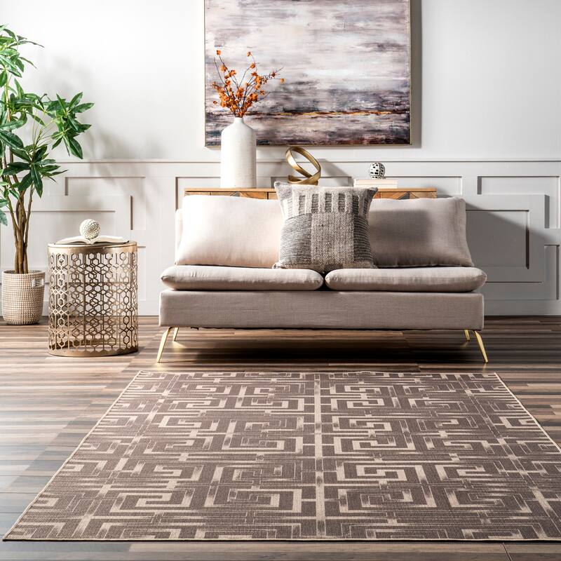 Nuloom Sufia SuperiorWash Geometric Easy-Jute Machine Washable Area Rug