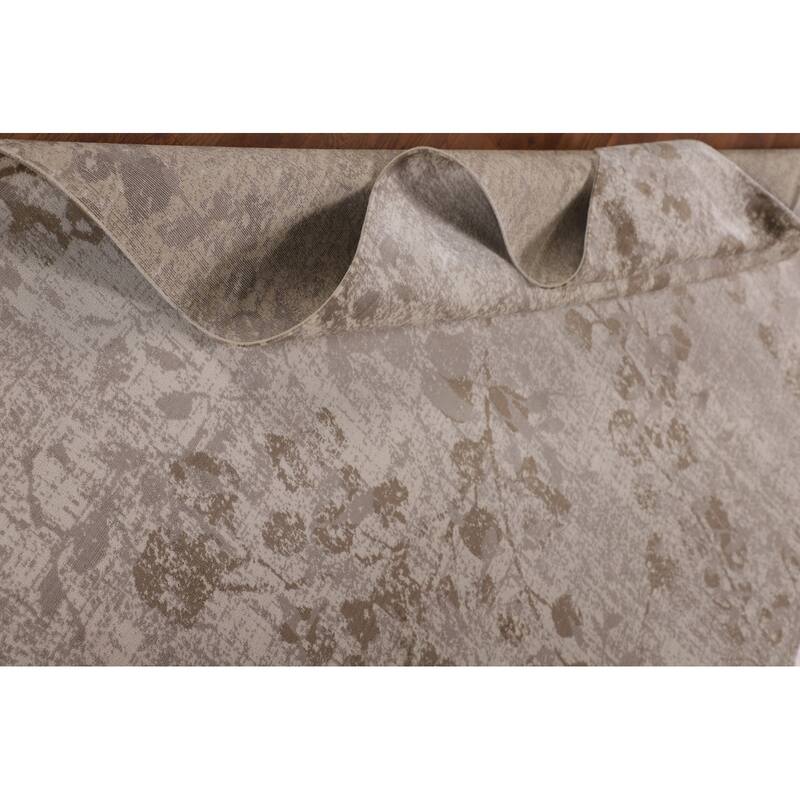 Beige Floral Art & Craft Turkish Area Rug Machine Made Carpet - 5'0" x 7'6"